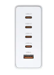 Зарядний пристрій мережевий D-Link DCF-241 240Вт GaN 4хUSB-С, 1xUSB-A, білий - мініатюра 4