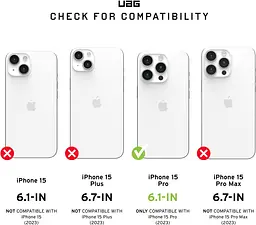 Чохол-накладка Urban Armor Gear Monarch Pro Magsafe для Apple iPhone 15 Pro Kevlar Elemental Green (11422111397B) - мініатюра 6