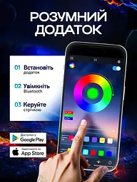 Світлодіодна стрічка смарт RGB 5050 вологозахищена 5 м (1642786810) - мініатюра 6
