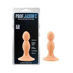 Анальна пробка Prof. Jason C Medium Wave Probe 12.5 см (тілесний) - мініатюра 6