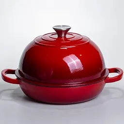 Жаровня-голландська піч чавунна емальована 2 л, червоний Yongkang HP-FLG-22 RED