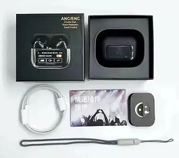 Навушники GRAND Блютуз AirPods A9 Pro Touch Screen ANC/ENC Чорні - мініатюра 6