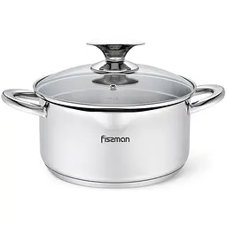 Каструля Elegance із нержавіючої сталі Fissman Ø24хØ22,5х12,5 см kuh0007839