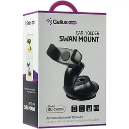 Автомобільний тримач для телефону Gelius GU-CH005 Black - мініатюра 2