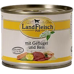 Консерви для собак LandFleisch Adult Dog mit Geflugel und Reis (птах, рис) 195 г