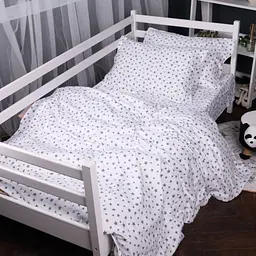 Постільна білизна MirSon 016 White Stars Фланель 220x240 King Size (2200009652127)