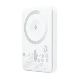 Зовнішній аккумулятор ACEFAST M25-5000 PD20W magnetic fast wireless charging power bank білий