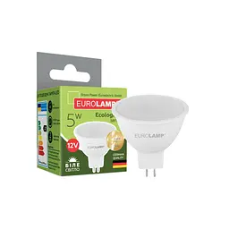 Лампочка Eurolamp LED SMD MR16 5W GU5.3 4000K 12V (LED-SMD-05534(12)(P)) - мініатюра 2