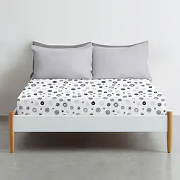 Простирадло Cosas на резинці 90x190x25 thread balls grey, сірий (ThreadBallsGrey_90x190x25) - мініатюра 3