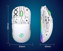 Миша бездротова Imice HYSJ Т90 2.4G + Bluetooth White - мініатюра 5