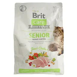 Сухий корм для літніх кішок з надмірною вагою Brit Care Cat GF Senior Weight Control з куркою 2 кг - мініатюра 2