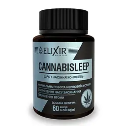 Капсули Elixir CANNABISLEEP для підтримки спокійного сну та нервової системи 60 капсул