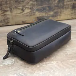 Чоловіча шкіряна сумка клатч GS коричнева (БАР 001 кор) 220 - мініатюра 4