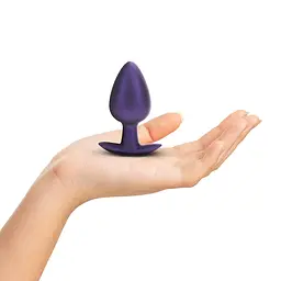 Анальна пробка Ouch! Smooth Anal Plug Metallic L 8.9 см (фіолетовий) - мініатюра 4