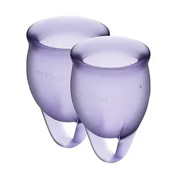 Менструальні чаші Satisfyer Feel Confident Menstrual Cup 2 шт. фіолетові - мініатюра 2