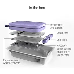 Портативний фотопринтер HP Sprocket 2x3 Purple (HPISPPR) [141286] - мініатюра 7