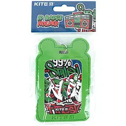 Бейдж "Kite" №K24-296-2 вертик. на шнурку, зелений - мініатюра 2