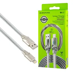 Кабель BOROFONE BU12 Synergy USB to IP 2.4A 1.2m Серебристый