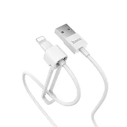 Кабель Hoco Lightning with holder X31, 1 метр білий