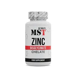 Цинк MST Nutrition Zinc Chelate Bisglycinate, 90 таблеток