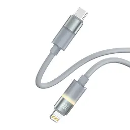 Кабель ColorWay USB Type-C - Lightning (M/M), warm light, 3А, 1 м, Сірий (CW-CBPDCL092-GR)