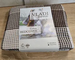 Плед-покривало Vladi коричневе 140х200 - мініатюра 4