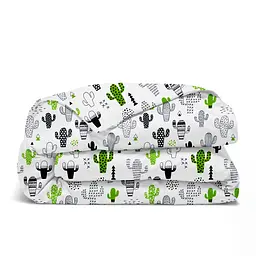Дитяча постіль Cosas Cactus без простирадла 110х140 см (CactusGrayGreen_140_2) - мініатюра 3