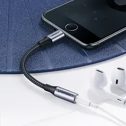 Перехідник Ugreen Lightning 3.5 mm 10 cm Headphone Jack Adapter Model US211 Сірий - мініатюра 5