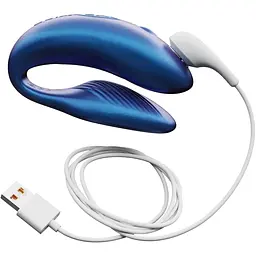 Смарт-вібратор для пар We-Vibe Chorus Cosmic Blue сенсорне керування вібраціями стисненням пульта - мініатюра 5