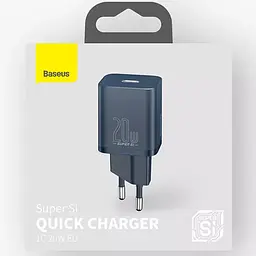 МЗП Super Si Quick Charger PD20W (1USB-C) (CCSUP-B) Синій Baseus teh0029615 - мініатюра 3