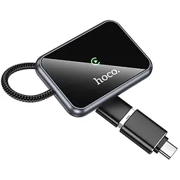 Адаптер Hoco HU1 Way car wireless CarPlay Metal grey - мініатюра 3