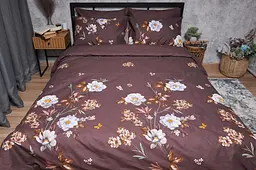 Підковдра Moon&Star Мікросатин Premium Floral Mocha Двоспальна 175x210 см - мініатюра 3