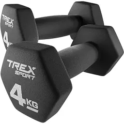 Гантелі для фітнесу неопренові TREX Sport TX-040VD 2x4кг