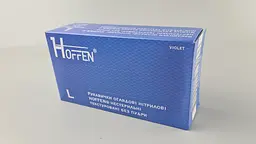 Рукавички одноразові нітрилові HOFFEN, розмір L, 100 шт, неопудрені, для огляду, клінінгу та сервісу