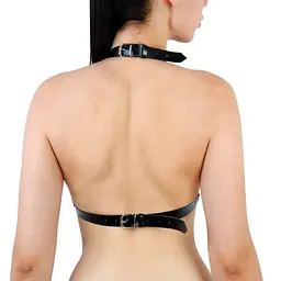 Портупея жіноча з шипами Art of Sex - Demia Leather harness, Чорна, XS-M - мініатюра 2