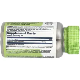 Кора червоного в’язу Solaray Slippery Elm Bark 400 мг 100 веганських капсул - мініатюра 3
