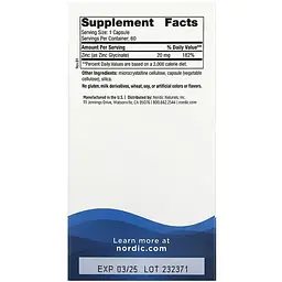 Дієтична добавка Nordic Naturals Zinc Glycinate 60 капсул - мініатюра 3