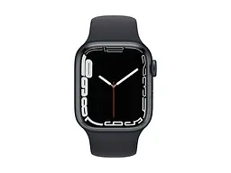 Смарт-часы Apple Watch Series 7 GPS 41mm Midnight Aluminum Case With Midnight Sport Band (MKMX3) - миниатюра 2