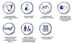 Унітаз-компакт без сидіння Cersanit Etiuda 593 CleanOn 011 3/6 л для людей з особливими потребами 30412 - мініатюра 5