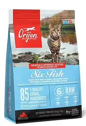Сухий корм Orijen 6 Fish Cat&Kitten для кішок всіх порід з рибою 1.8 кг (o28118)