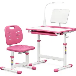 Комплект меблів Evo-kids Evo-17 PN Ergo: стілець+стіл+полиця+лампа (Evo-17 PN Ergo) 