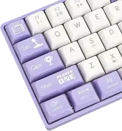 Механічна дротова клавіатура AJAZZ AK680 / Hot-Swap / Brown Switch / White Purple - мініатюра 4