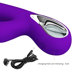 Вибратор Pretty Love Jersey Clitoral Massager кролик с вакуумным стимулятором клитора, 21.8х3.6 см фиолетовый - миниатюра 5