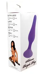 Анальна пробка B-Series Silicone Plug Purple, XL - мініатюра 6