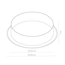Форма для випікання кругла розбірна Vinzer Dolci Line 50786 24х7 см чорна - мініатюра 5