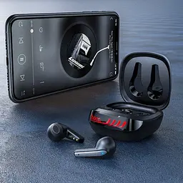 Бездротові сенсорні Bluetooth навушники-гарнітура Hoco ES43 вакуумні Чорний - мініатюра 6