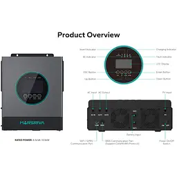 Інвертор Marsriva MR-SPF6.5K-LP1-TL20E, Wi-Fi, 6.5KW - мініатюра 6