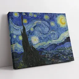 Інтер'єрна картина Зоряна ніч, Вінсент ван Гог, Vincent van Gogh, Starry Night, інтер'єрний декор, 60×75 см (id6353) - мініатюра 3