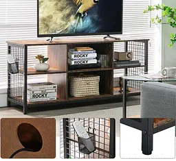 Тумба під ТВ Costway Ketrin в стилі Loft - мініатюра 5