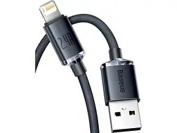 Кабель Lightning BASEUS Crystal Shine Series Fast Charging Data Cable USB to Lightning 2m Black (CAJY000101) - мініатюра 2
